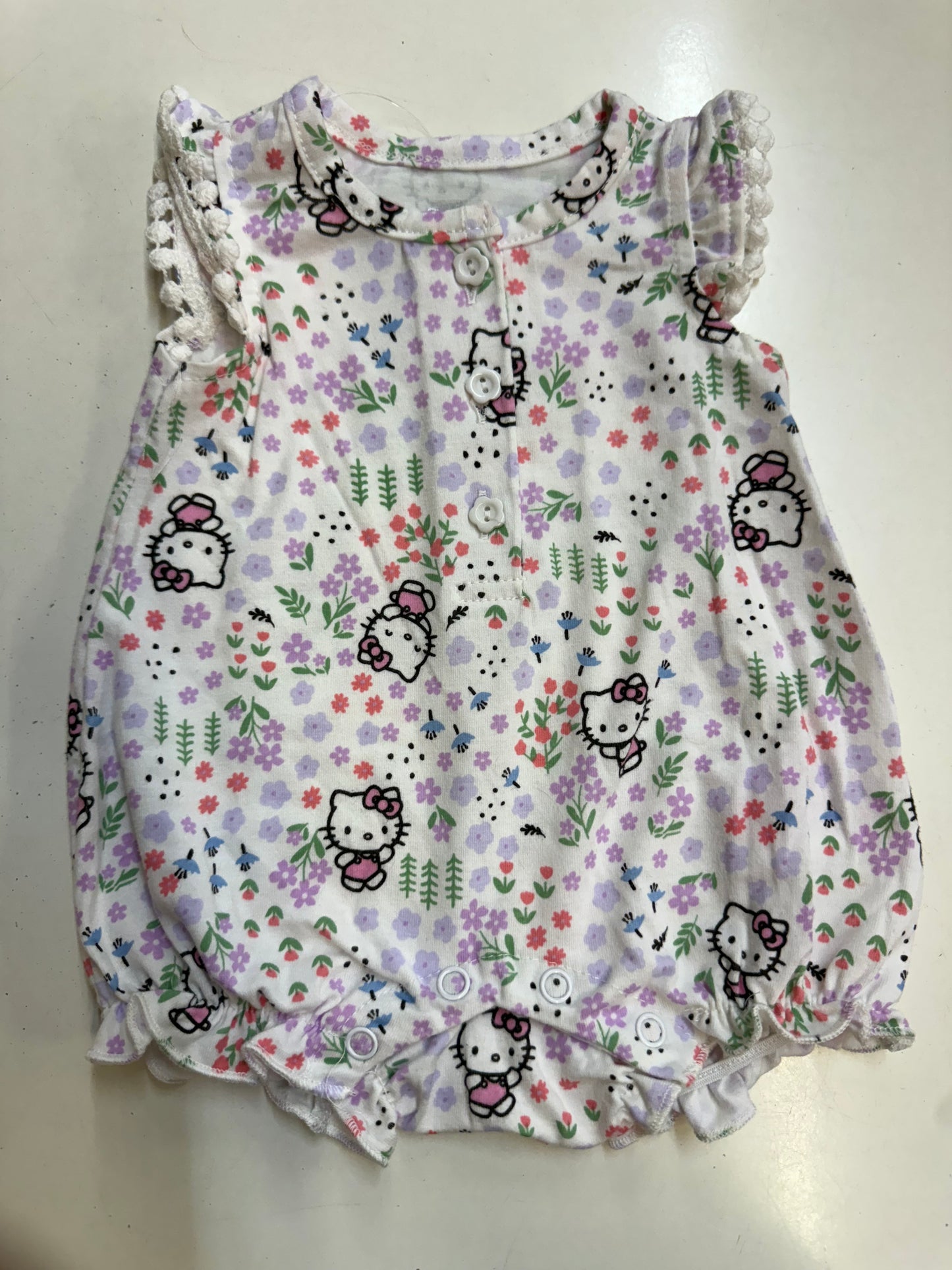 Floral Hello Kitty Romper, Newborn