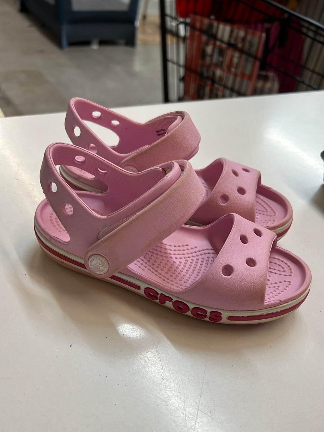Croc Sandals Pink, Size 10c