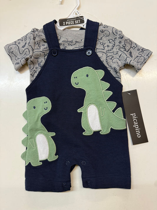 New Dinosaur 2pc Set, 0-3m