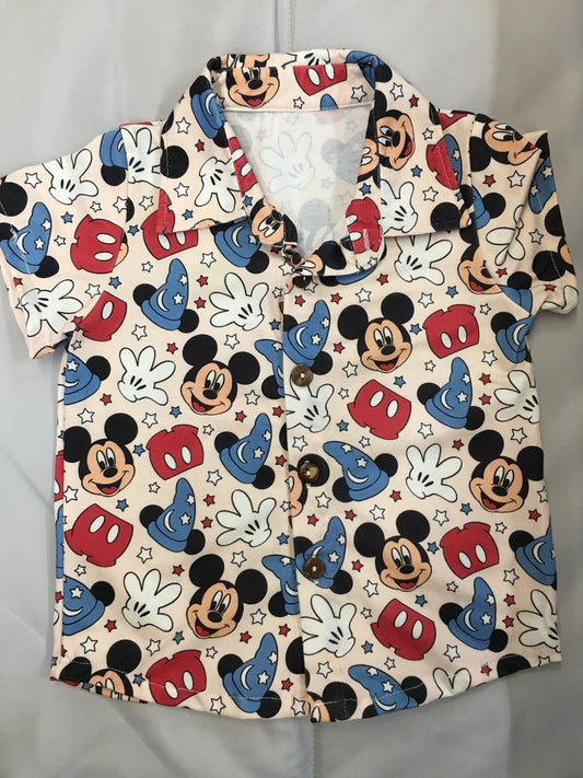 Mickey Mouse Collared Shirt, 3-4