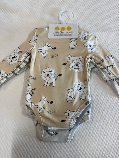 New Lion Bodysuit 5pk, 6-9m