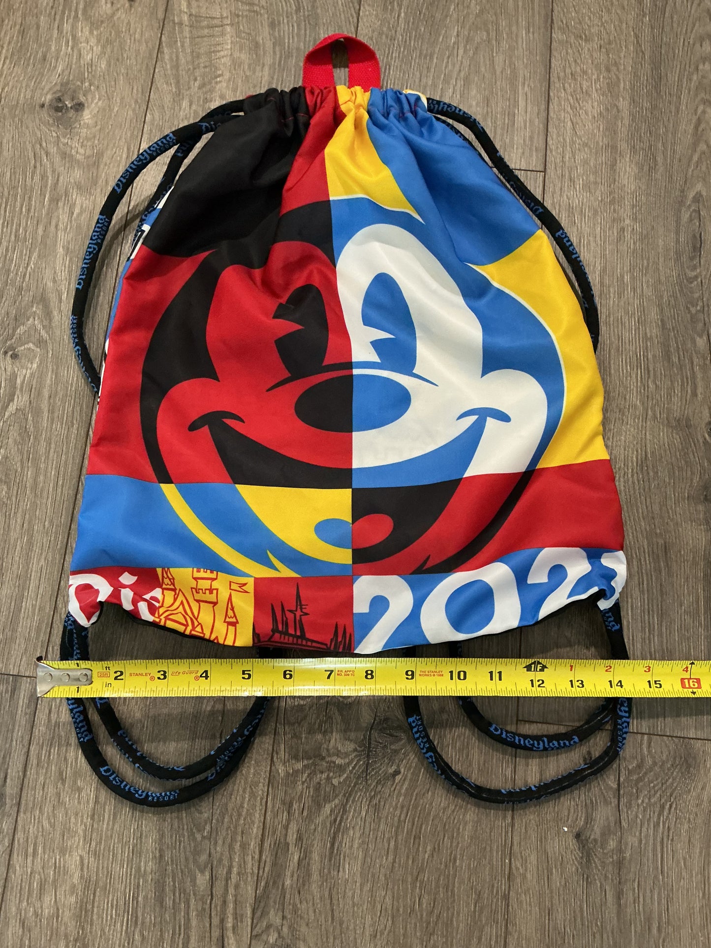 Disneyland Parks Cinch Sack Drawstring Bag Backpack 2021 Mickey Mouse