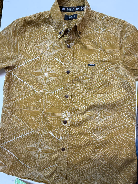 Tanoa Yellow Button Down, 14Y
