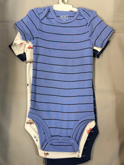 New 3pc Carter’s Bodysuits, 12m