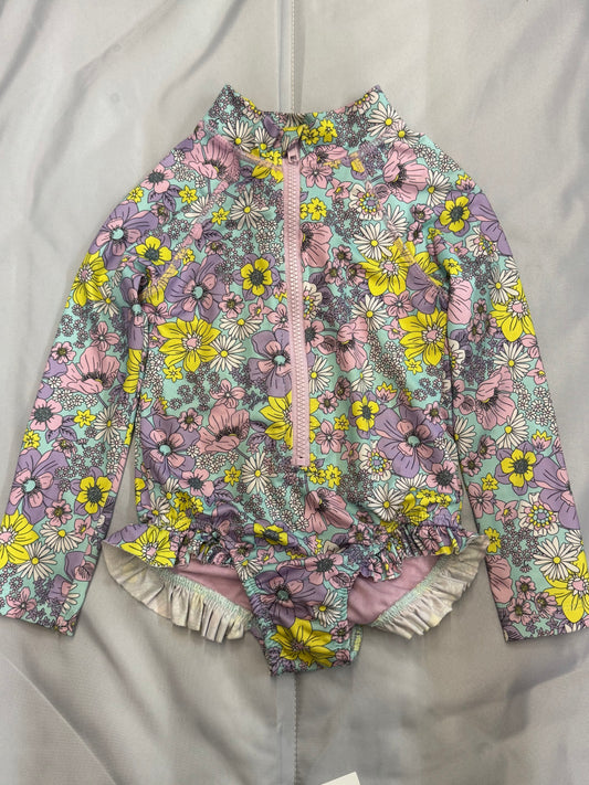 Pastel Floral Swim, 4T