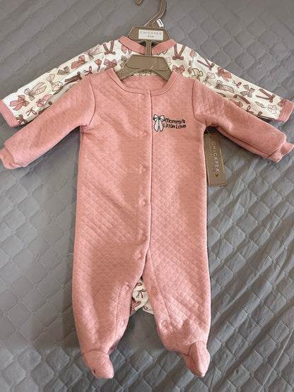 New Bows Coveralls 2pk, 0-3m