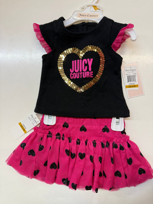 New Juicy Couture 2pc Outfit, 0-3m