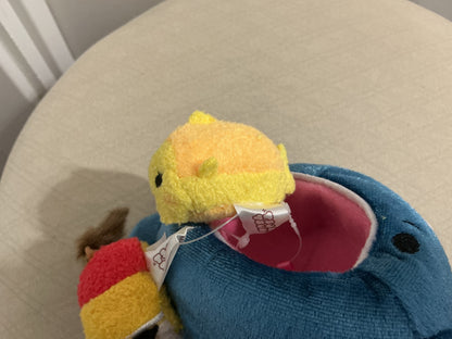 Tsum Tsum, Pinocchio whale Cleo plush set Disney store, Japan ￼