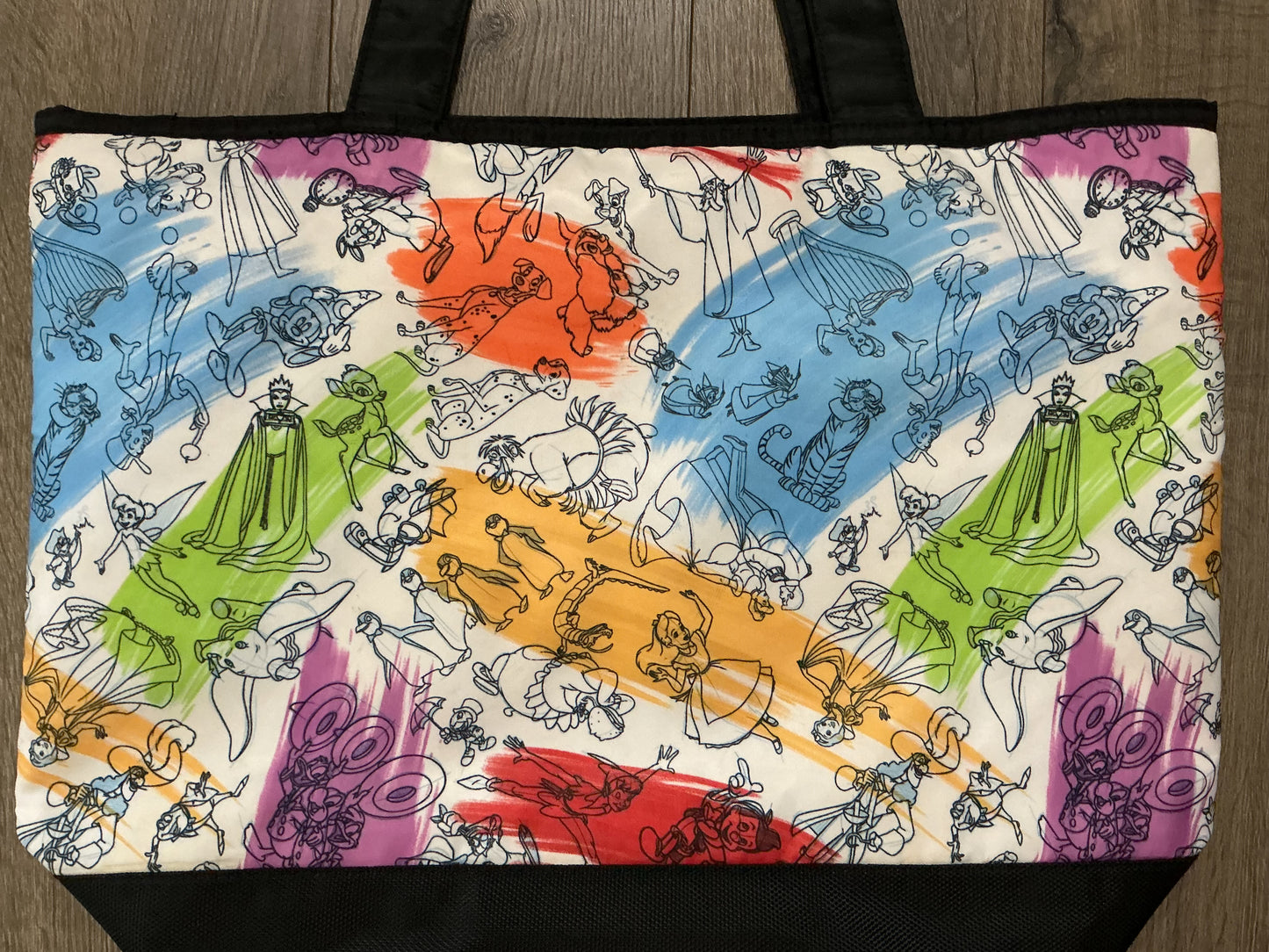 Disney Parks Ink & Paint Sorcerer Mickey Mouse Large Tote Bag - Character Sketch