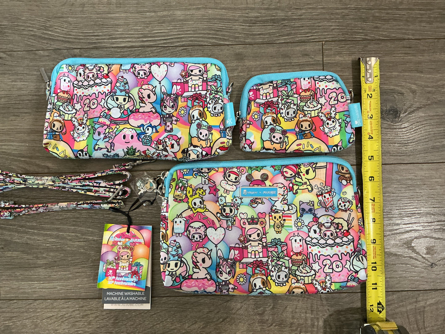 Jujube x Tokidoki Toki 20th Anniversary Collection Be Set 3 Piece Pouch Set
