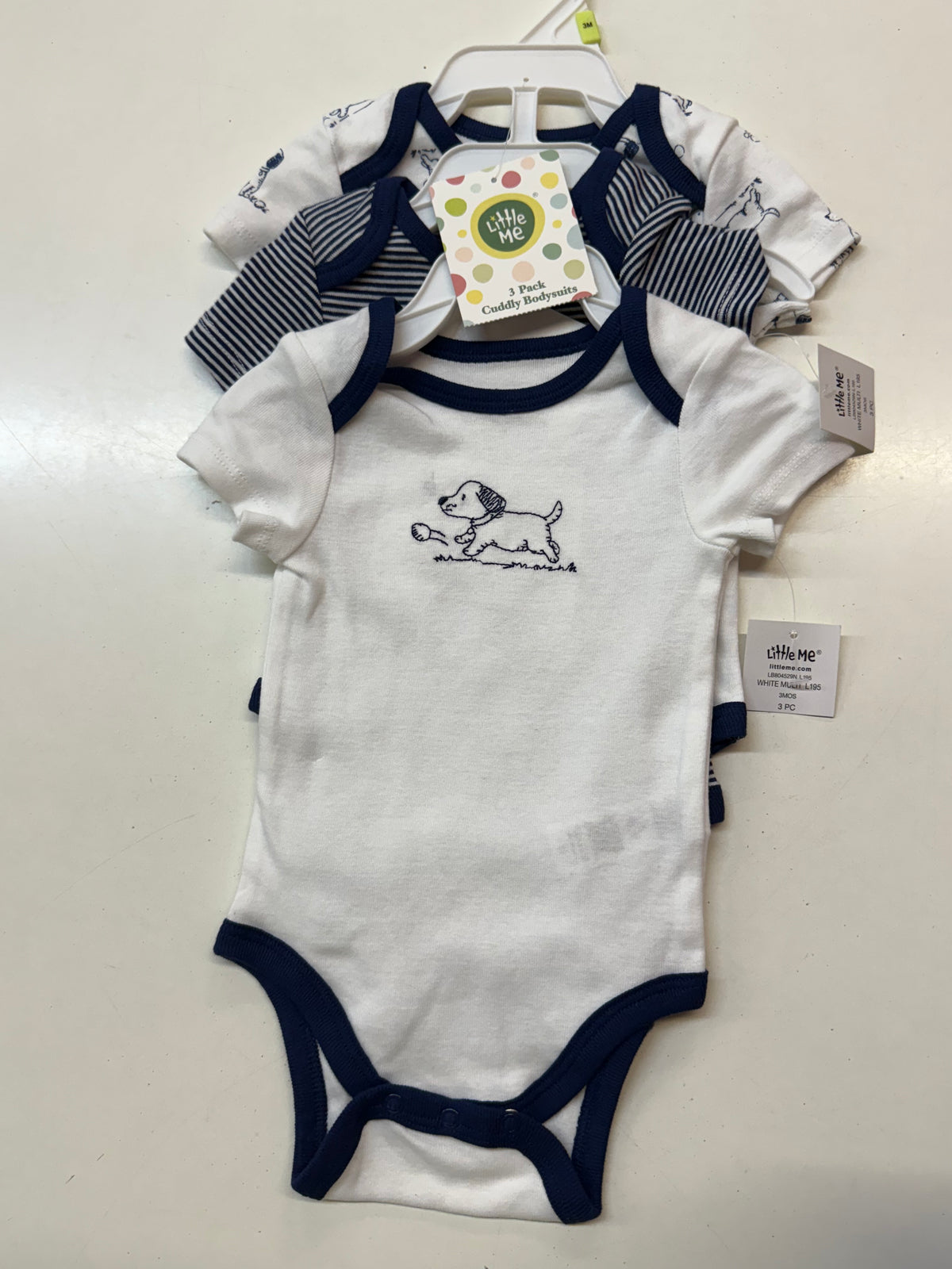 New Puppy Bodysuits 3pk, 3m