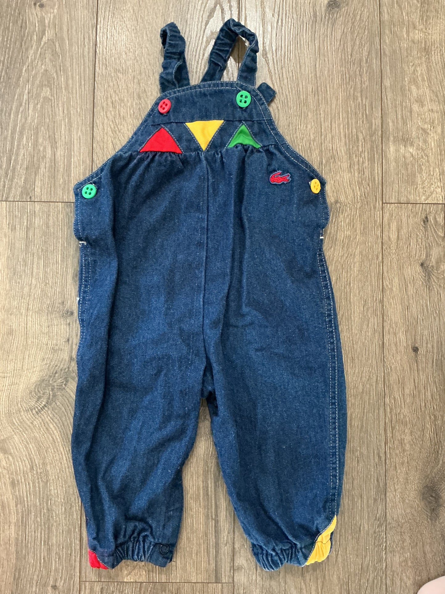 Vintage Overalls Izod Lacoste 12 months Made USA denim Rare