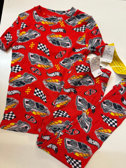 New Red Hot Wheels Pajama, 5T