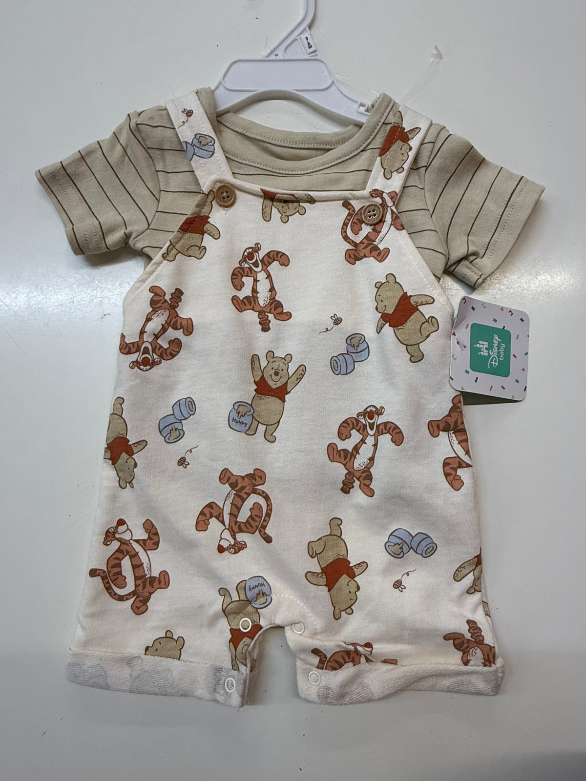 New Winning the Pooh 2pc Outfit, 3-6m
