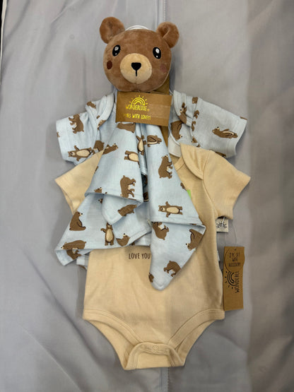 New 3pc Bear Bodysuit, 0-3m