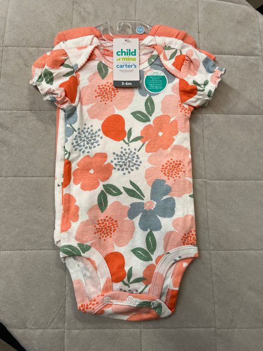 New Carter's Bodysuits 3pk, Size 3-6M