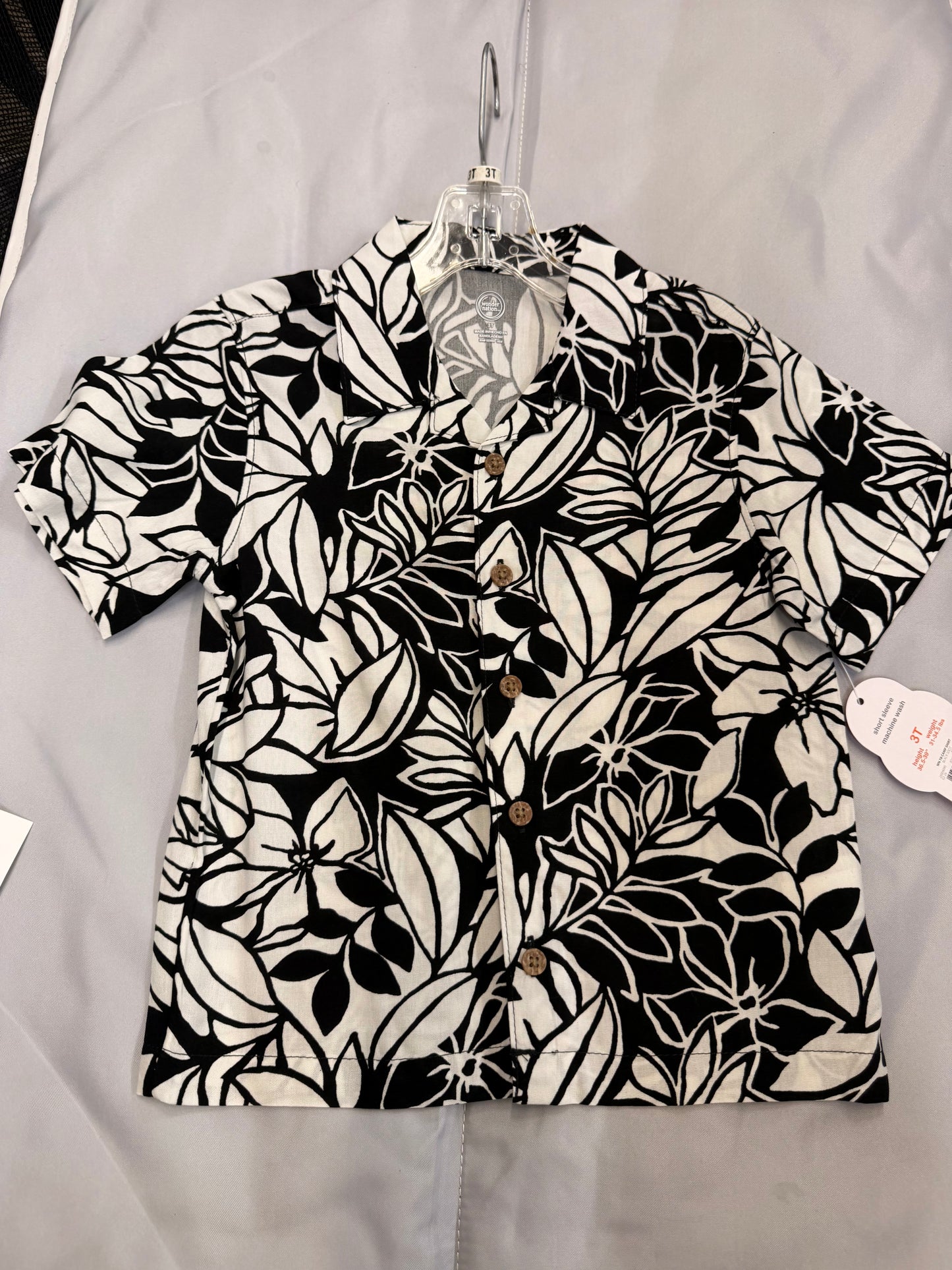 Wonder Nation Aloha Shirt, 3T