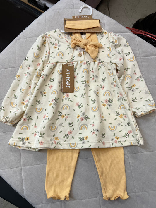 New Kit & Pearl 3pc Set, Size 18M