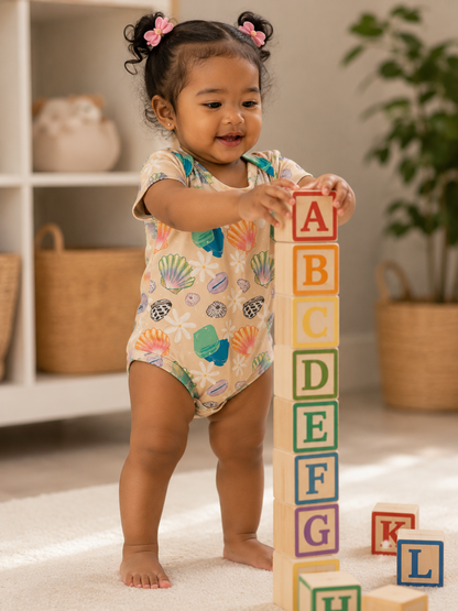Sunrise Shell Onesie, Sand