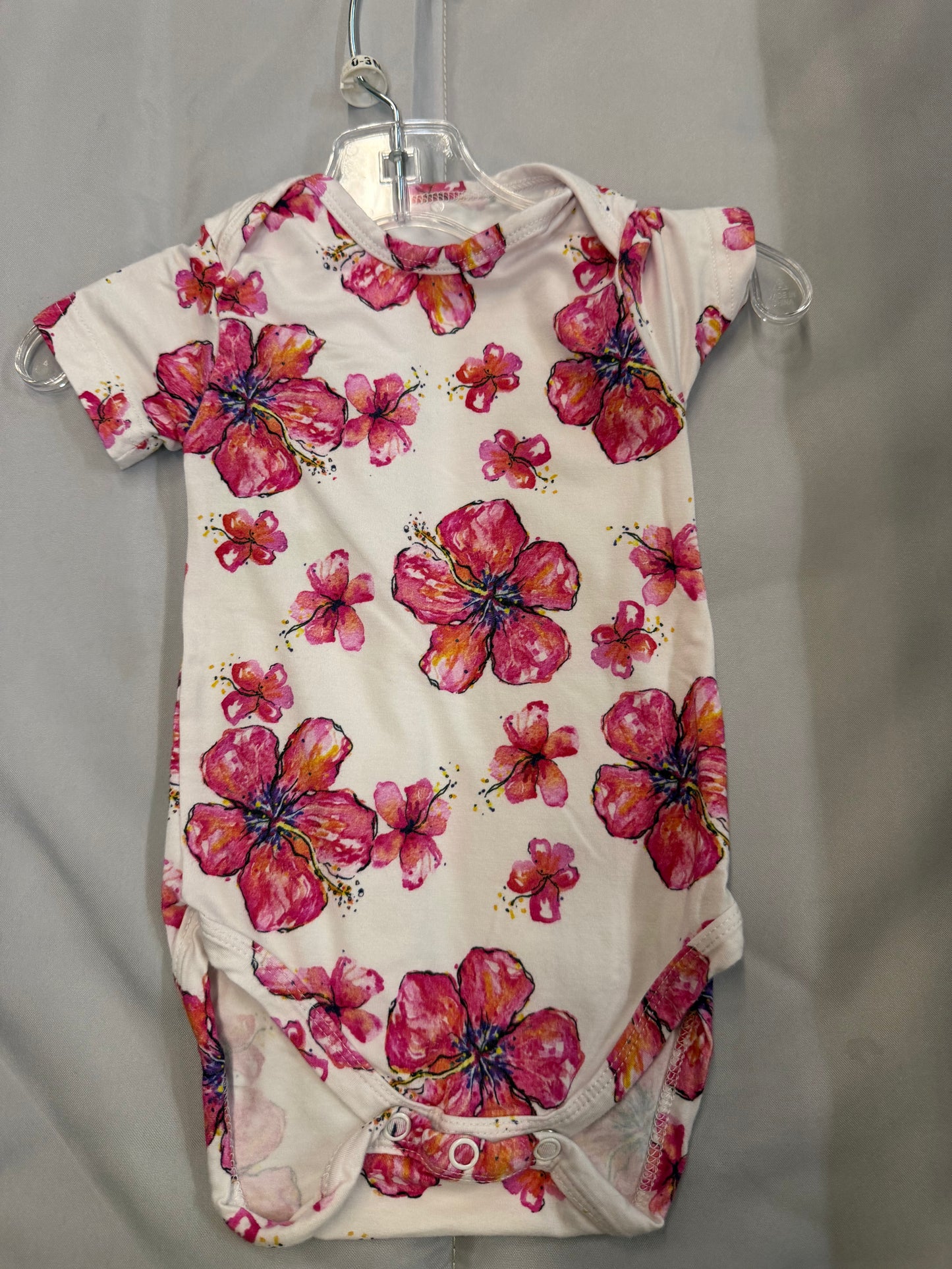 CocoMoon Hibiscus Onesie, 0-3M