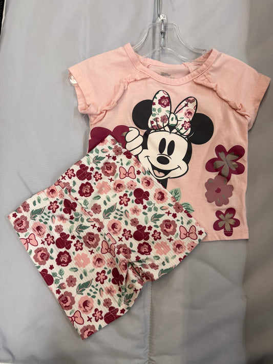 Disney Junior Floral Minnie Mouse 2 Piece Set, 18M