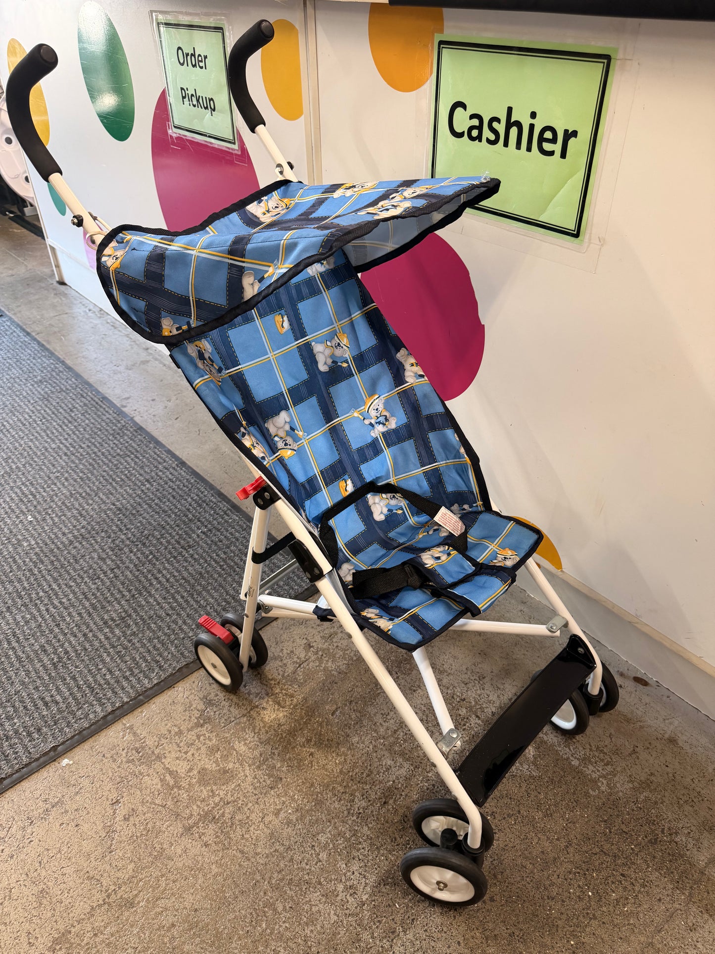 Plaid Umbrella Stroller