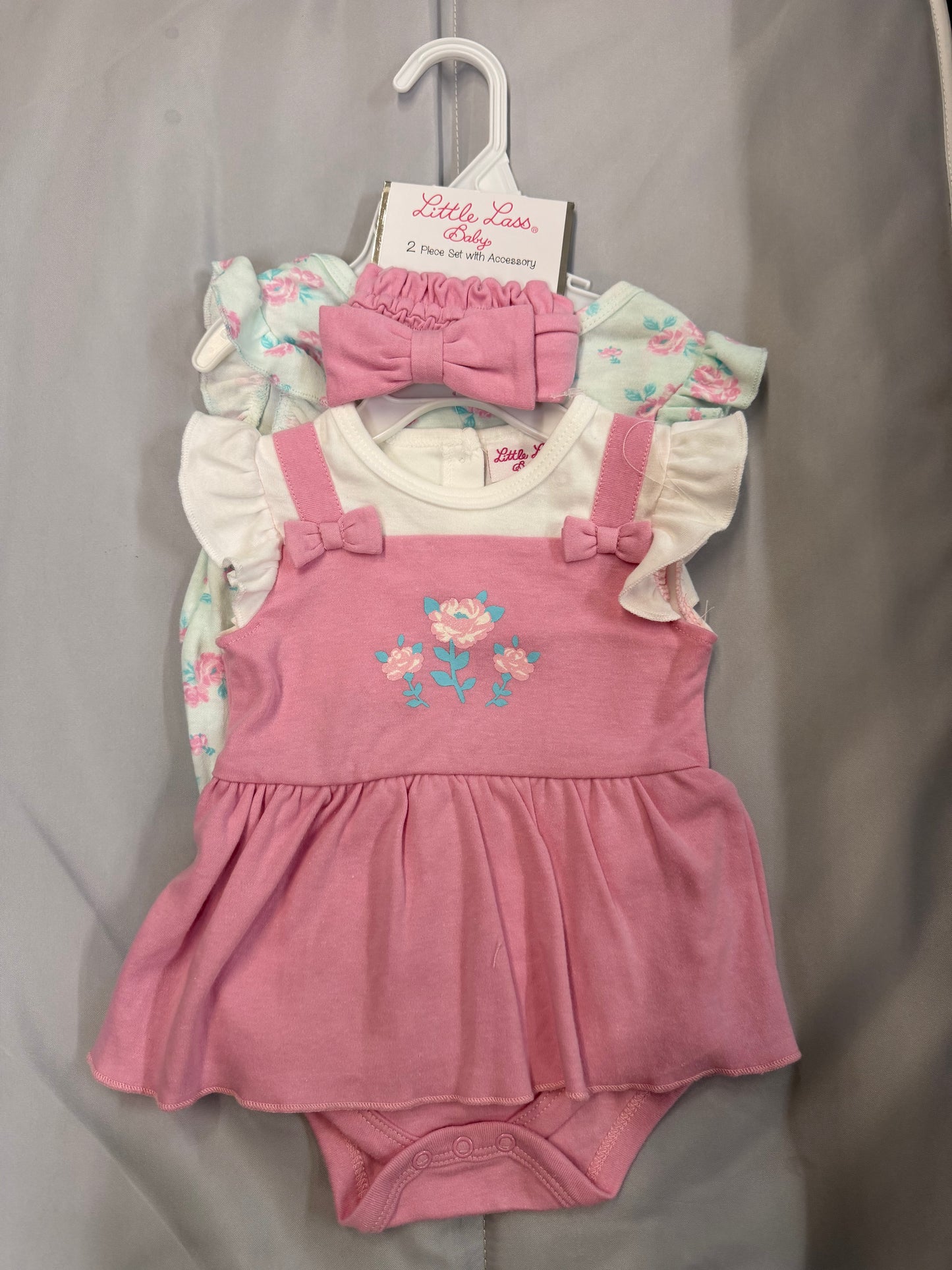 New Little Lass Onesie 2 Piece Set, 6-9M