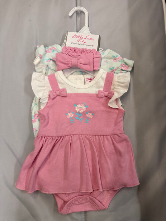 New Little Lass Onesie 2 Piece Set, 6-9M