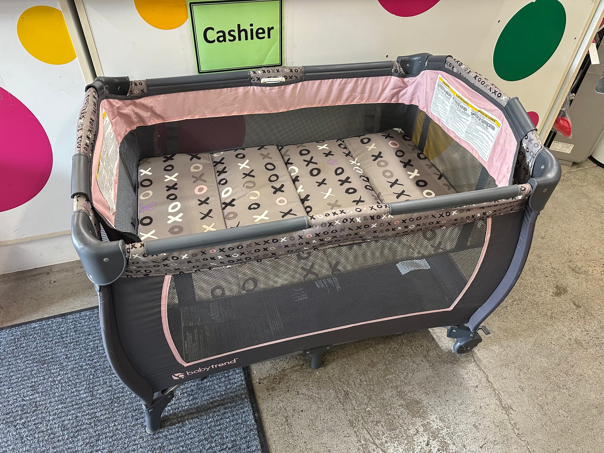 Baby Trend Playard, XO Pink – Caterkids Hawaii
