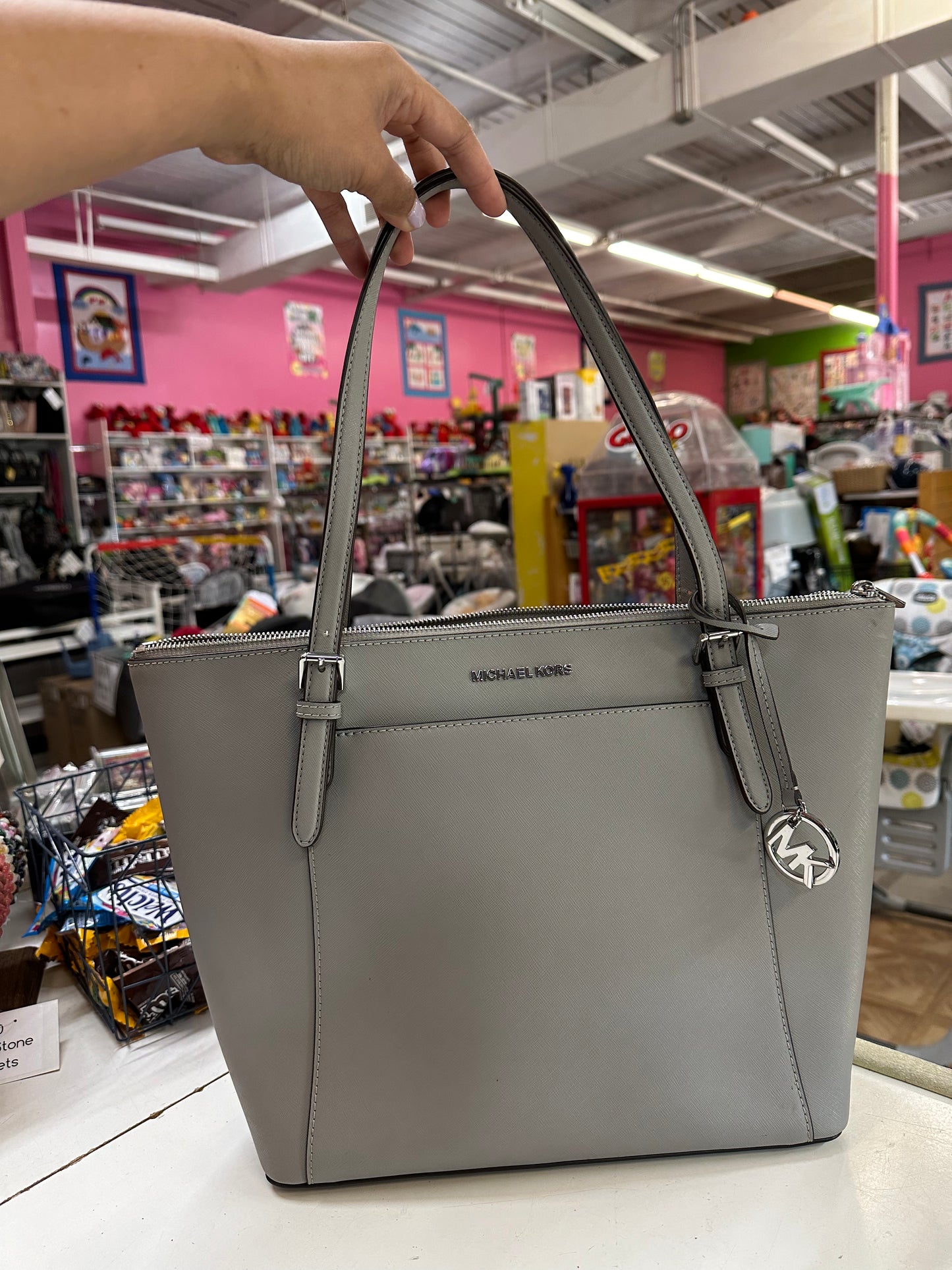 Mk focussed grey handbag