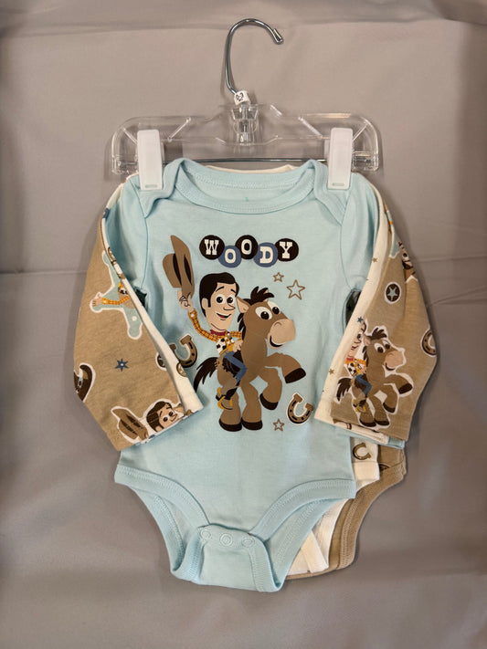 Disney Baby Woody 3 Piece Onesie, 0-3M