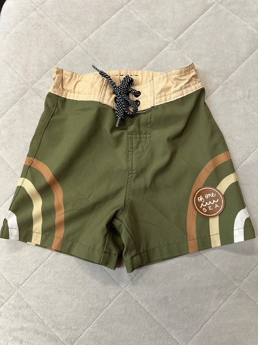 Of One Sea Green Board Shorts, Size 24M