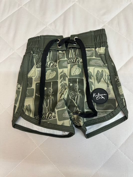 Kulewa Co Hawaiian Boys Patchwork Board Shorts, Size 2T