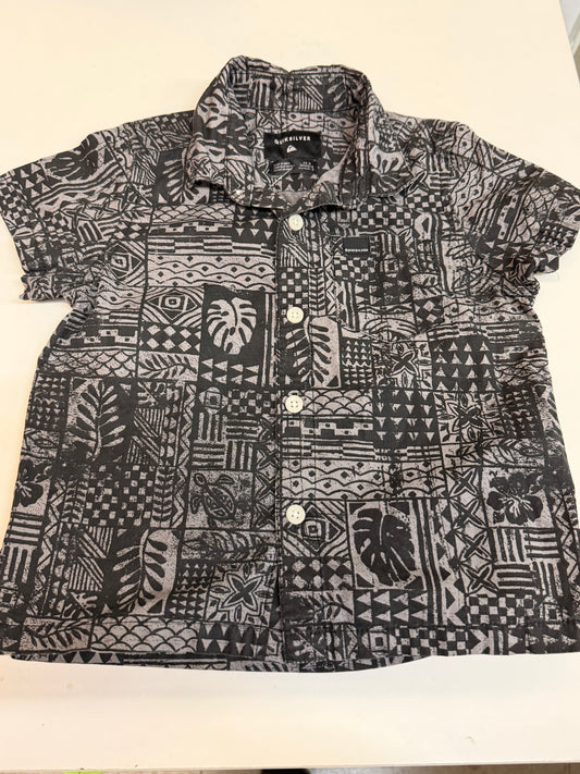 Quicksilver Monstera Collared Shirt, 3T