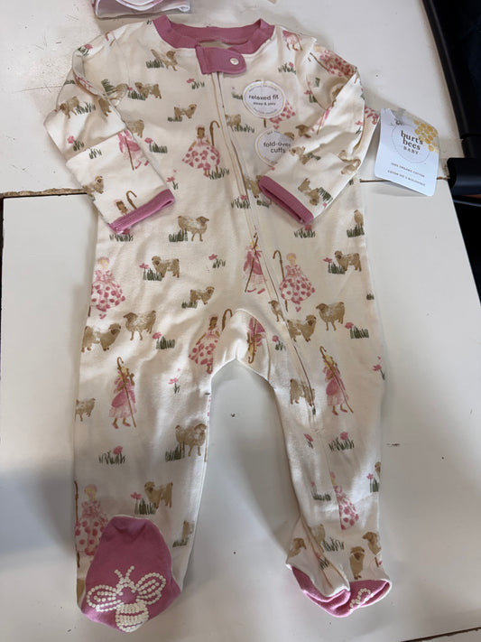 New Burt’s Bees Sheep Coverall, 0-3M