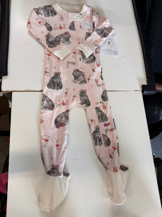 New Burt’s Bees Hippo Coverall, 6-9M