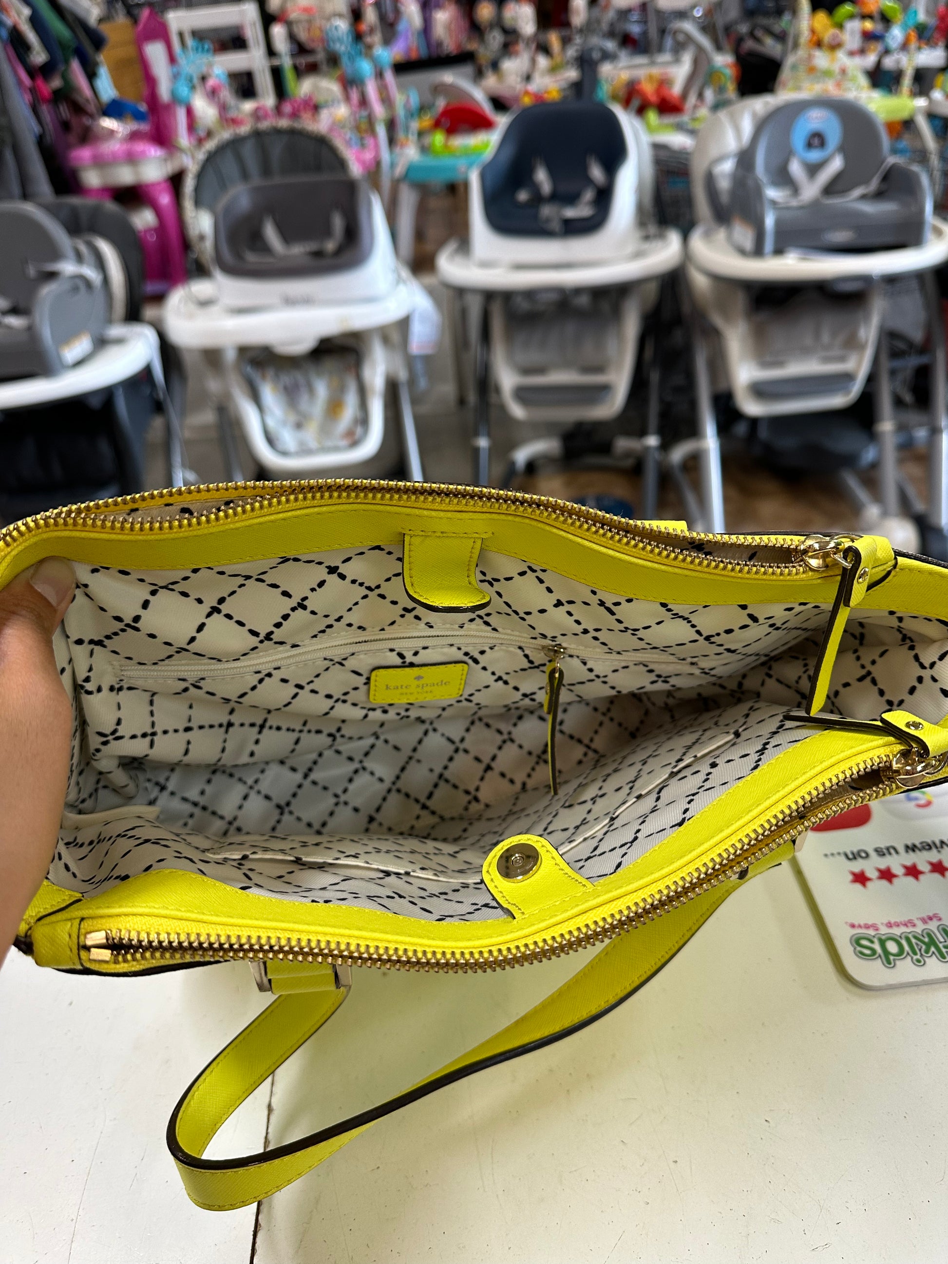 Kate Spade Purse Neon Yellow