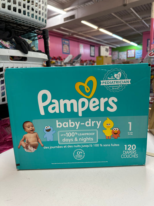 New Pampers Diapers, Size 1