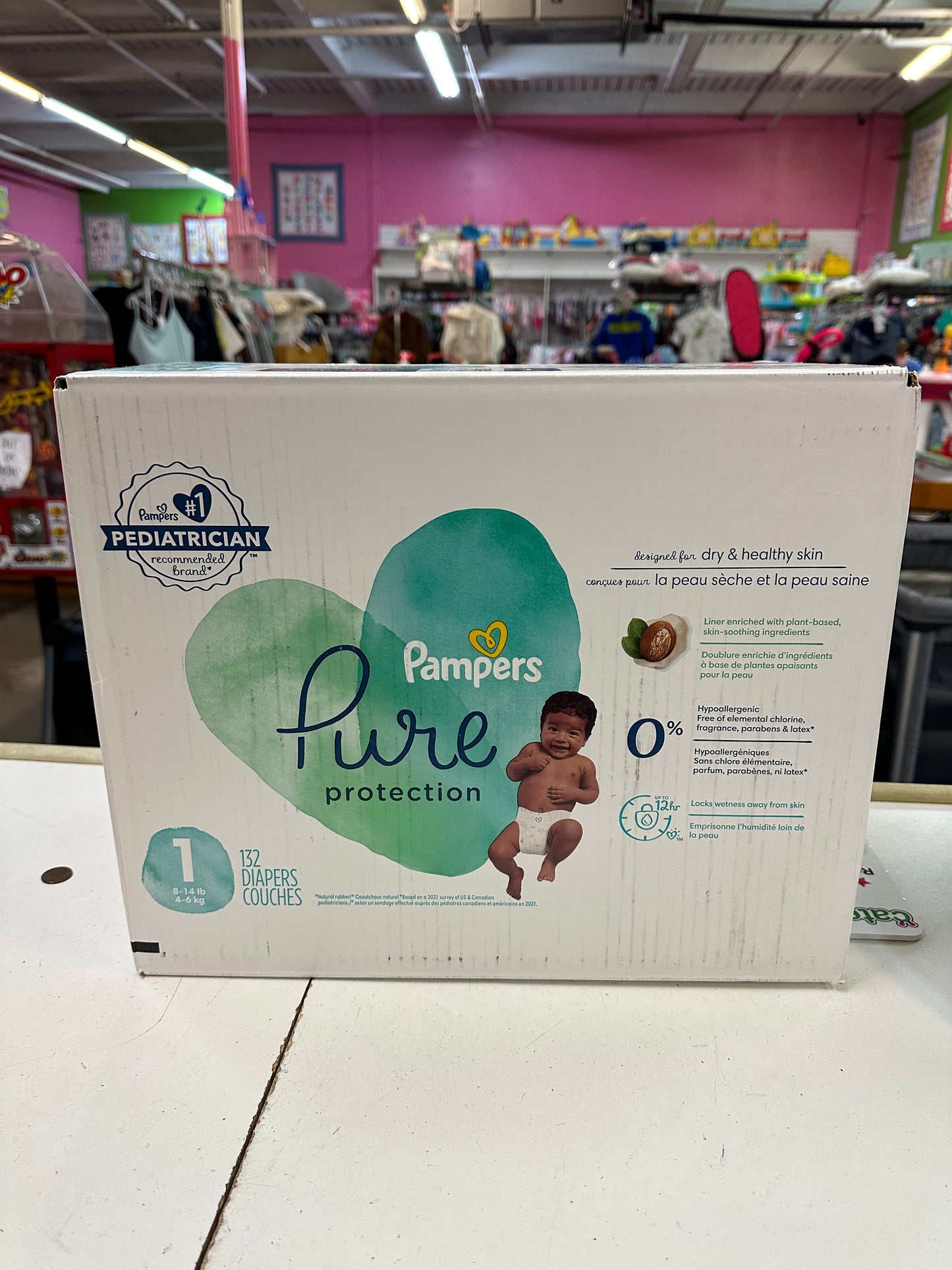 New Pampers Pure Diapers, Size 1