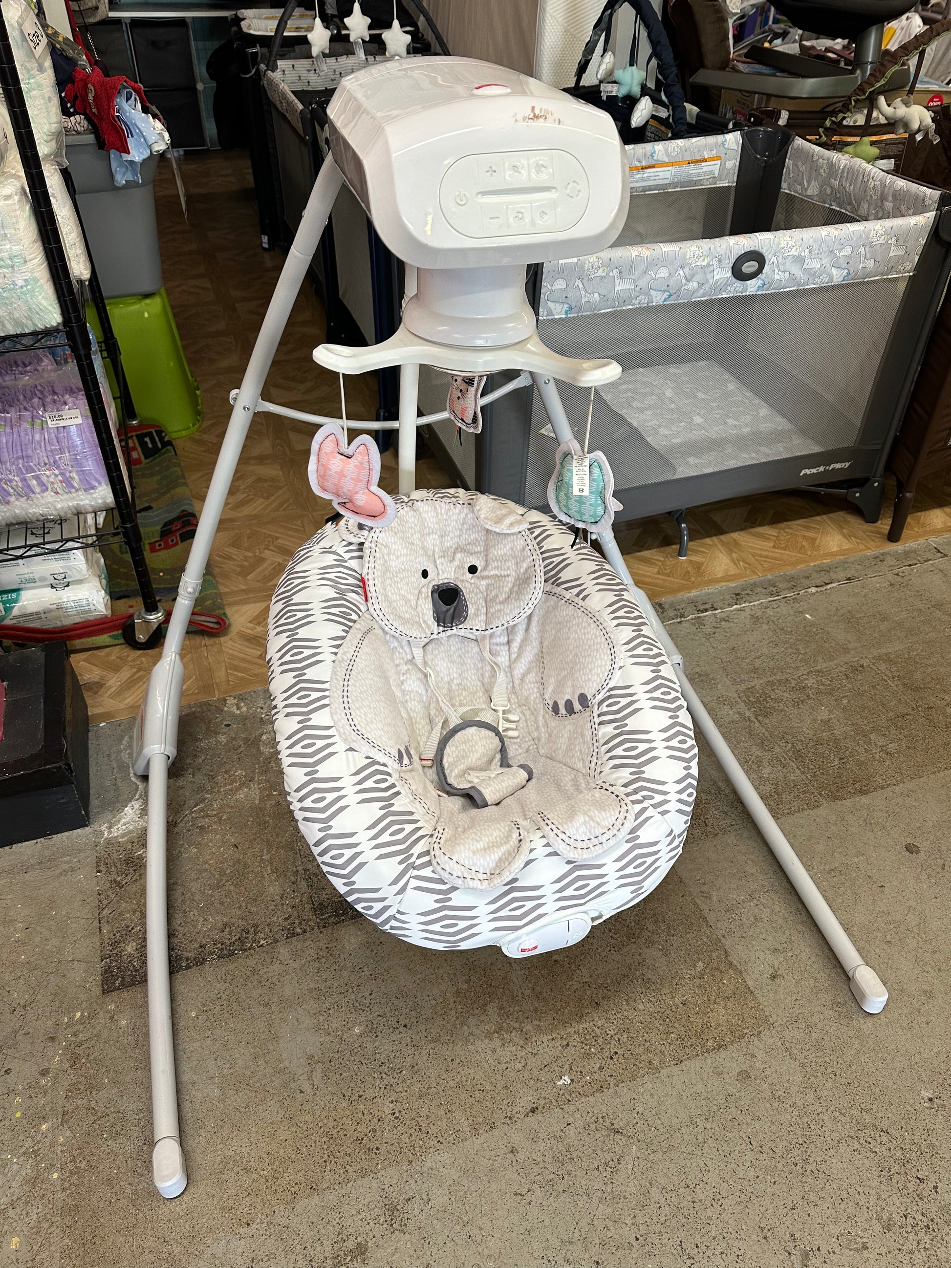 Fisher price animal hot sale swing
