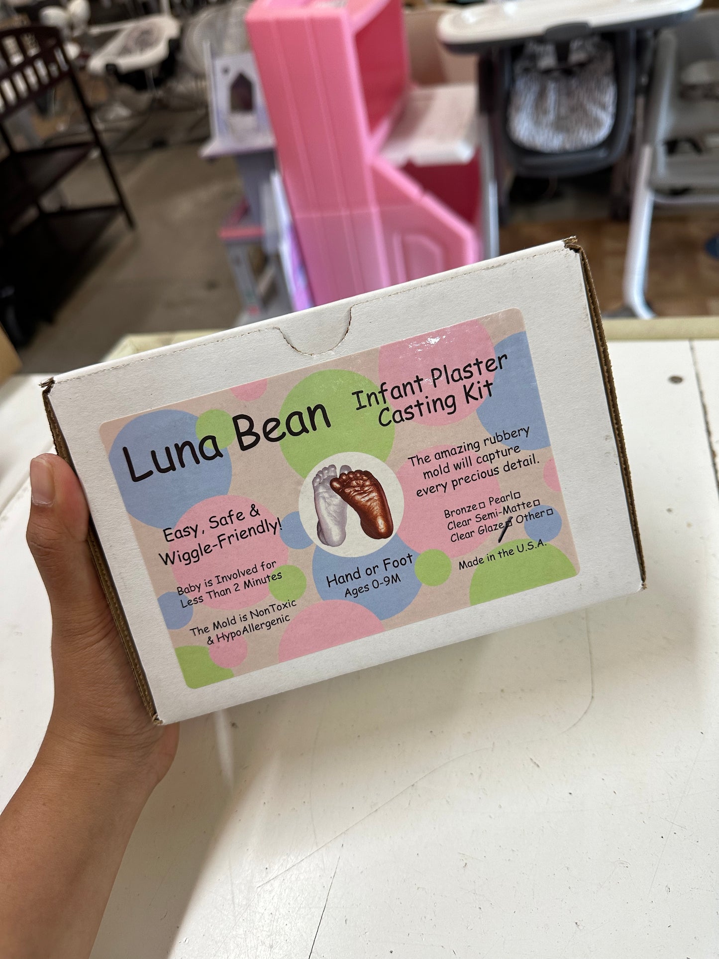 New Luna Bean Infant Plaster Casting Kit