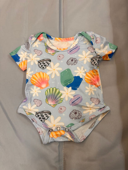 Sunrise Shell Onesie, Blue