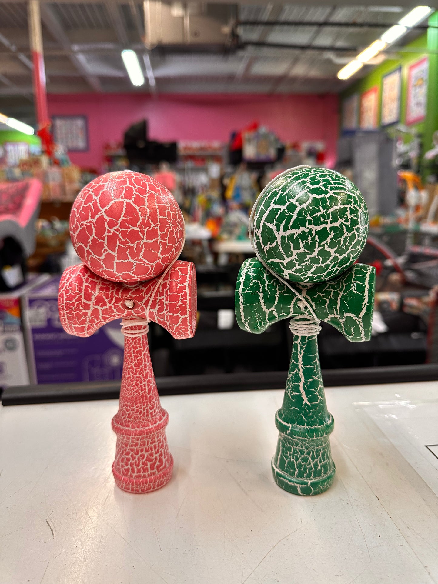 Kendama Toy, Crackle Design