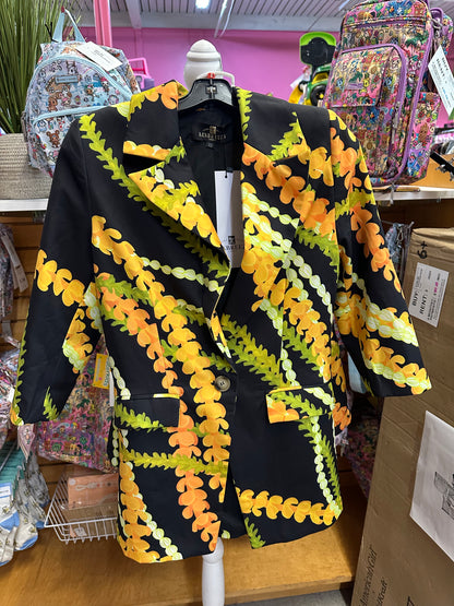 New Lexbreezy Blazer & Shorts Black Lei Mau Set, Size XS