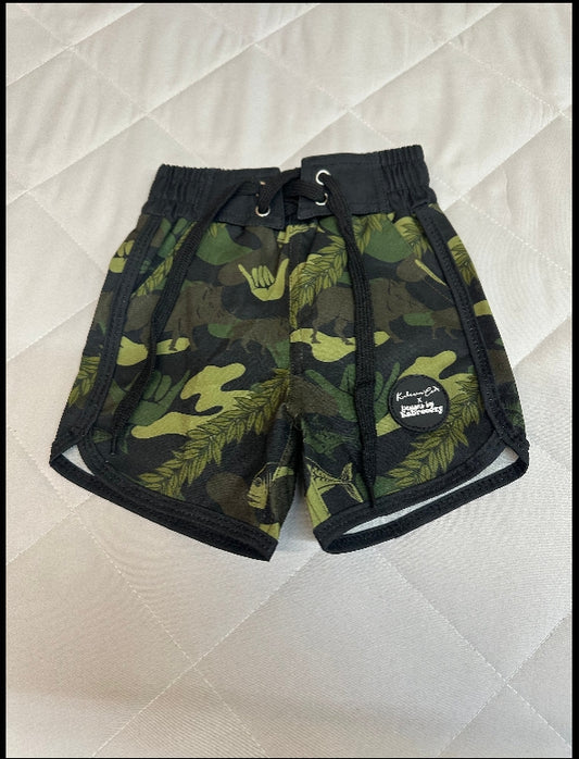 Kulewa Co Camo Swim Shorts, Size 18-24M