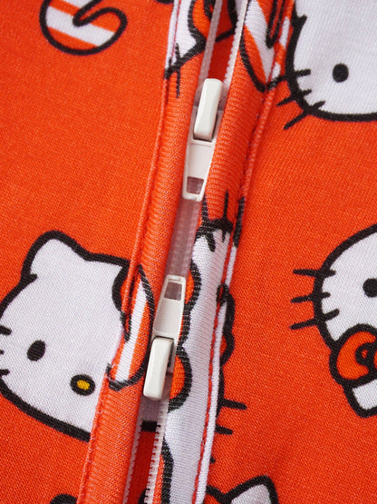 PoshTOT Sanrio Hello Kitty Red Bamboo Baby Convertible Zippy Romper: 3-6M