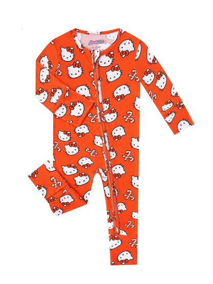 PoshTOT Sanrio Hello Kitty Red Bamboo Baby Convertible Zippy Romper: 3-6M