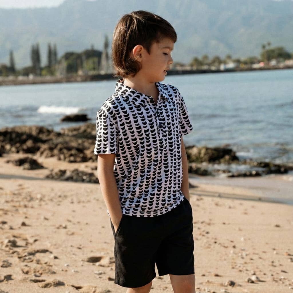 Shell-ish Bamboo Polo Shirt: 12M
