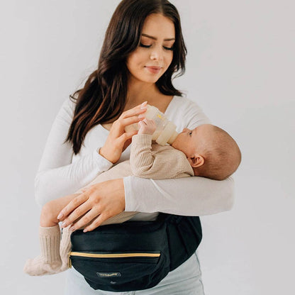 The Tushbaby Hip Carrier: Black & Gold / Tushbaby