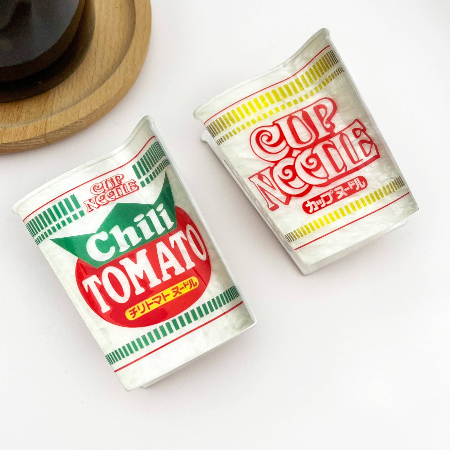 Japanese Cup Noodle Hair Claw Clip, Cute Food Hair Clip: B